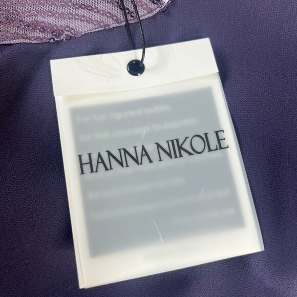 Hanna Nikole Layered Cocktail Dress Womens 22 W Purple New Plus Size - Picture 10 of 11